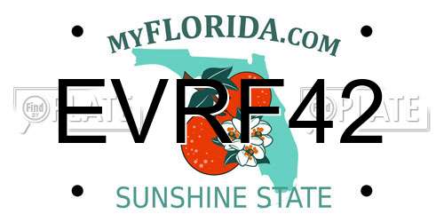 EVRF42 Florida License Plate