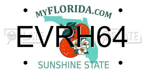 EVRH64 Florida License Plate