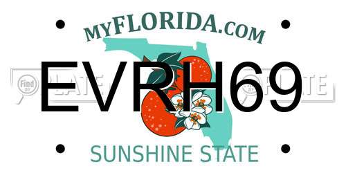 EVRH69 Florida License Plate