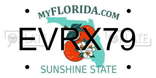 EVRX79 Florida License Plate