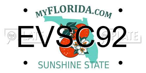 EVSC92 Florida License Plate