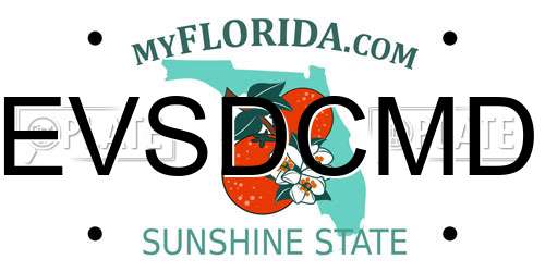 EVSDCMD Florida License Plate