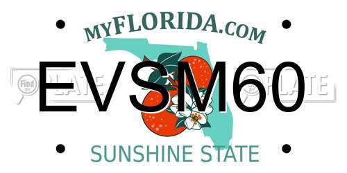 EVSM60 Florida License Plate