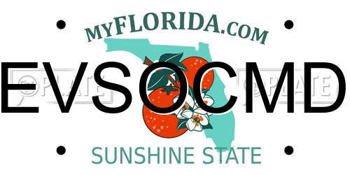 EVSOCMD Florida License Plate