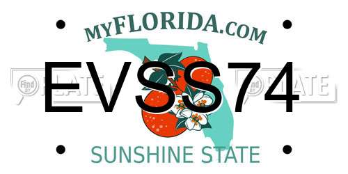 EVSS74 Florida License Plate