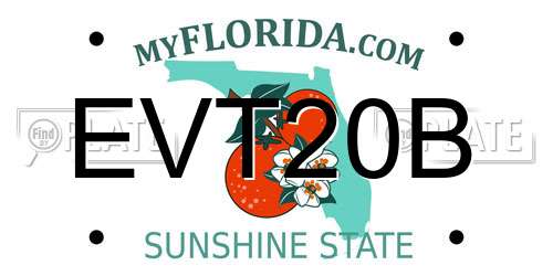 EVT20B Florida License Plate