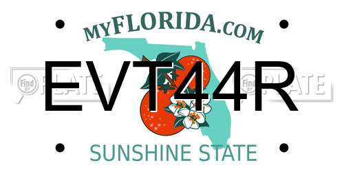 EVT44R Florida License Plate