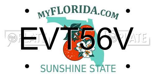 EVT56V Florida License Plate