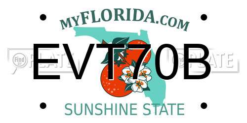 EVT70B Florida License Plate