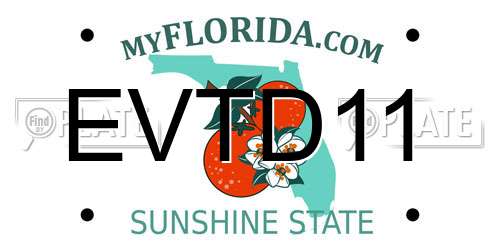 EVTD11 Florida License Plate