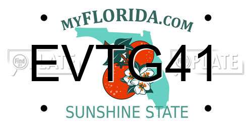 EVTG41 Florida License Plate
