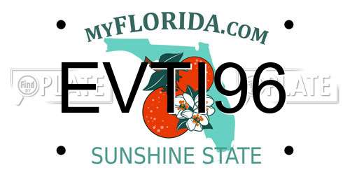 EVTI96 Florida License Plate