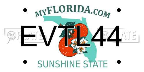 EVTL44 Florida License Plate