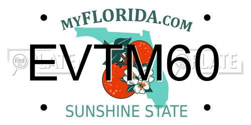 EVTM60 Florida License Plate