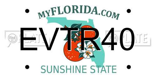 EVTR40 Florida License Plate