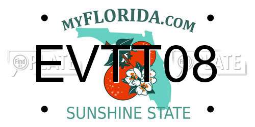 EVTT08 Florida License Plate