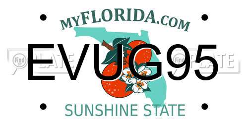 EVUG95 Florida License Plate
