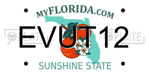 EVUT12 Florida License Plate