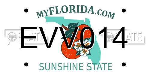 EVV014 Florida License Plate