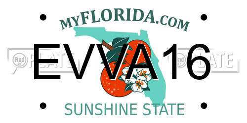 EVVA16 Florida License Plate