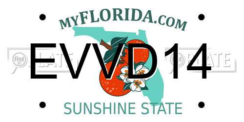 EVVD14 Florida License Plate
