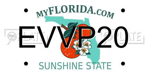 EVVP20 Florida License Plate