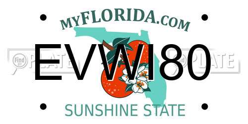 EVWI80 Florida License Plate