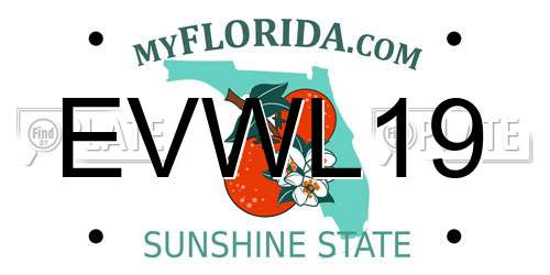 EVWL19 Florida License Plate