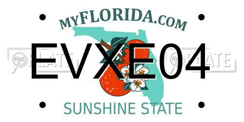 EVXE04 Florida License Plate