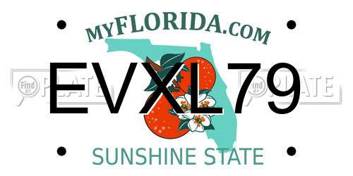 EVXL79 Florida License Plate