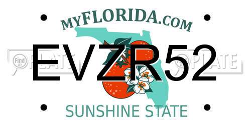 EVZR52 Florida License Plate