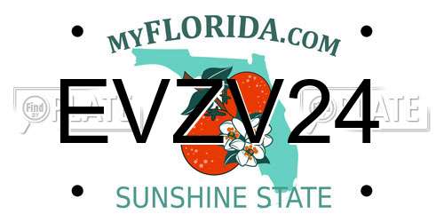 EVZV24 Florida License Plate
