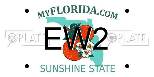 EW2 Florida License Plate