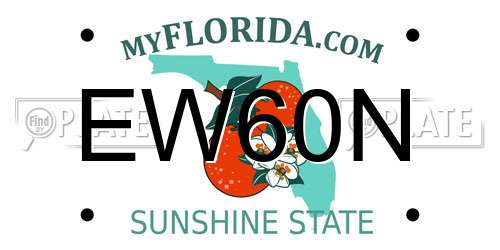 EW60N Florida License Plate