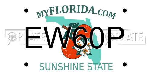 EW60P Florida License Plate