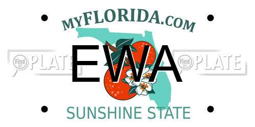EWA Florida License Plate