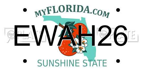 EWAH26 Florida License Plate