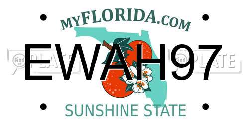 EWAH97 Florida License Plate