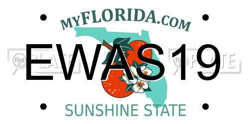 EWAS19 Florida License Plate