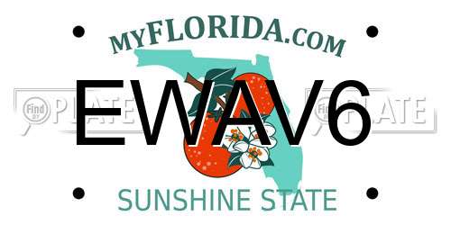 EWAV6 Florida License Plate