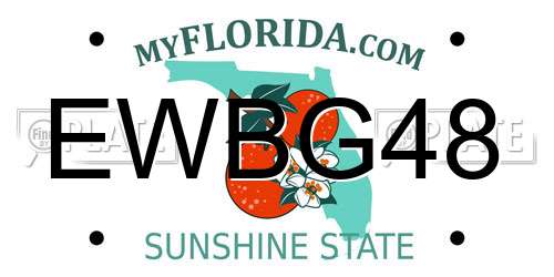 EWBG48 Florida License Plate