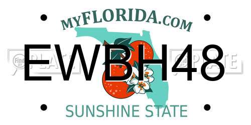EWBH48 Florida License Plate