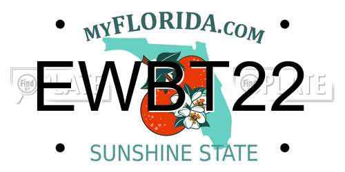 EWBT22 Florida License Plate