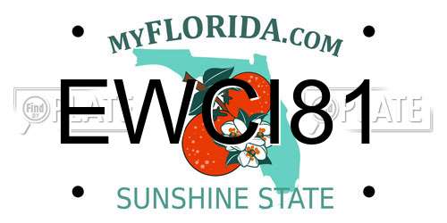 EWCI81 Florida License Plate