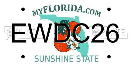 EWDC26 Florida License Plate
