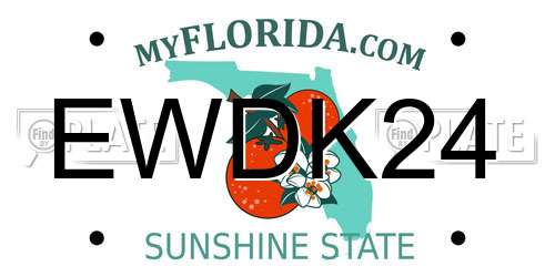 EWDK24 Florida License Plate