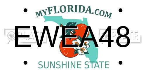 EWEA48 Florida License Plate