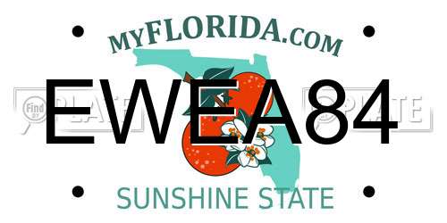 EWEA84 Florida License Plate