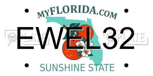 EWEL32 Florida License Plate