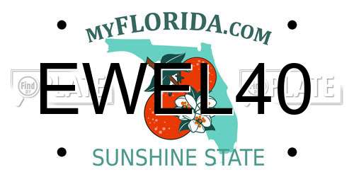 EWEL40 Florida License Plate
